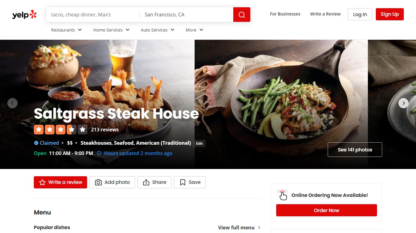 SALTGRASS STEAK HOUSE - 140 Photos & 210 Reviews - Steakhouses - 23952 ...